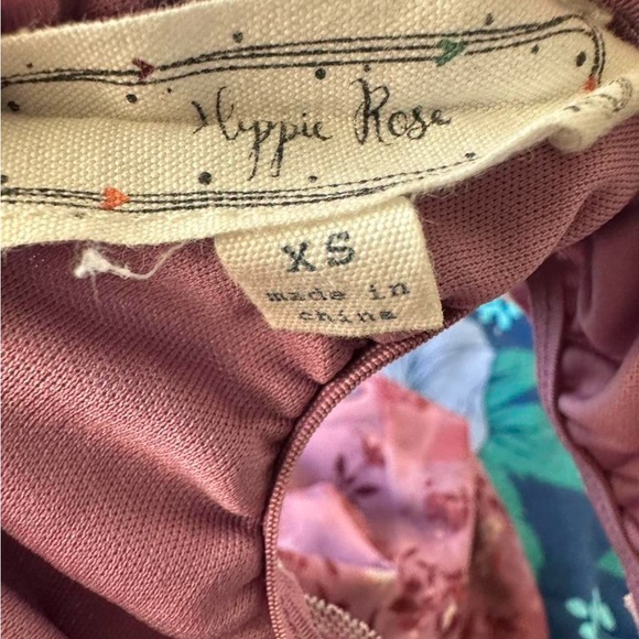 Hippie Rose Pink Floral Ruffle-Trim Slip Dress - Picture 4 of 4